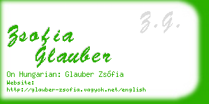 zsofia glauber business card