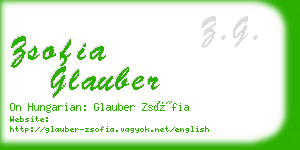 zsofia glauber business card